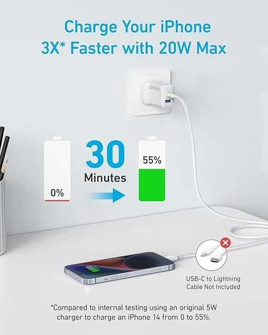 Anker 20W Dual Port High-Speed Charger  gamingstore Anker 20W Dual Port High-Speed Charger  gamingstore
